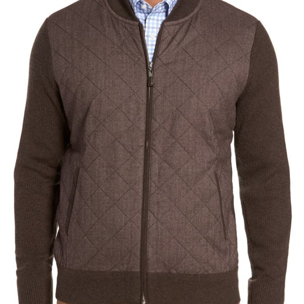Peter Millar Quilted Front Merino Wool Blend Cardigan MSRP:$295 XXL
